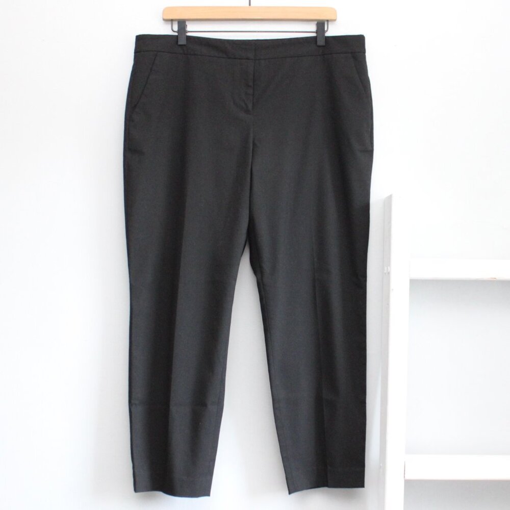 Vince Camuto Women's Black Straight Ankle Stretch High-Rise Trouser Pants SZ 14